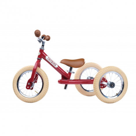 Trybike 2-en-1 en vintage rouge - tricycle