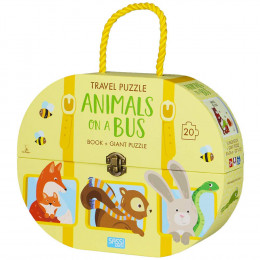 Puzzle géant Le bus des animaux 20 pièces - à partir de 3 ans