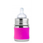 Biberon évolutif en inox - 150 ml - Tétine - Pink