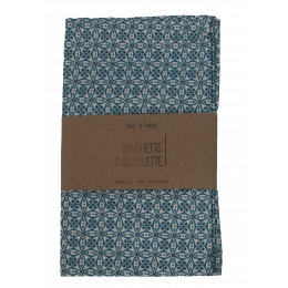 Sac à vrac - 25 x 30 cm - Fleurs bleues