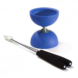 Diabolo avec baguettes en aluminium - Bleu foncé - à partir de 8 ans