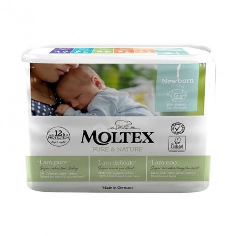 Couches écologiques T1 nouveau-né 2-4kg - 22 langes Couches écologiques T1 nouveau-né 2-4kg - 22 langes