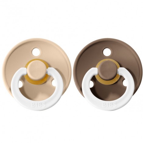 Set de 2 tétines BIBS phosphorescentes - vanilla & dark oak