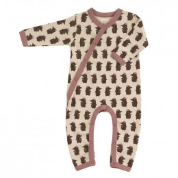 Pyjama kimono en coton BIO - Taupe rose