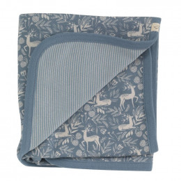 Couverture en coton BIO - Cerf bleu
