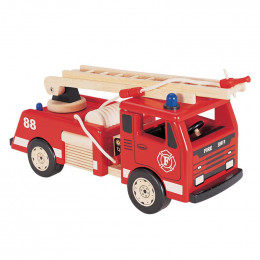 Camion de pompier en bois - à partir de 3 ans