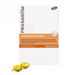 Pranacaps : capsules Origan + essence de citron BIO - 60 + 15 caps