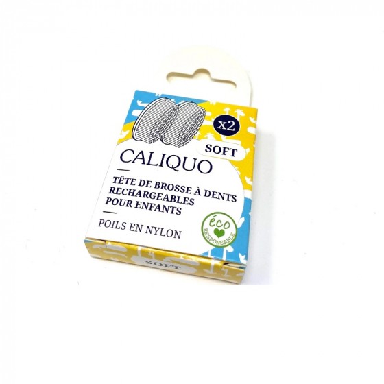2 têtes de rechange pour brosse à dent Caliquo pour enfant - Soft 2 têtes de rechange pour brosse à dent Caliquo pour enfant - Soft