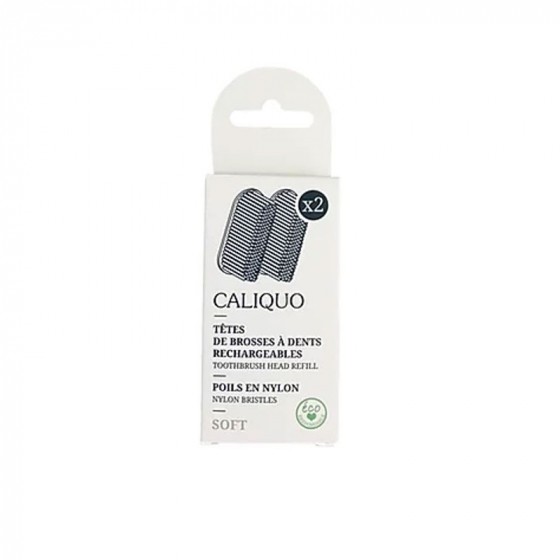 2 têtes de rechange pour brosse à dent Caliquo pour adulte - Soft 2 têtes de rechange pour brosse à dent Caliquo pour adulte - Soft
