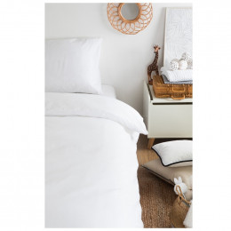 Housse de couette enfant 100 x 140 cm - Coton Bio - Blanc