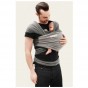 Echarpe porte bébé - Gris éléphant et gris clair 