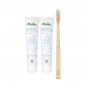 DUO de dentifrices Bio Dents blanches. Arôme de menthe 75 ml + Brosse à dent