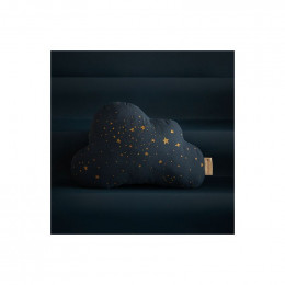 Coussin Nuage - Gold stella & Midnight blue