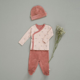 Pantalon bébé à pieds Ash rose