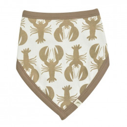 Bavoir bandana réversible - 0 à 12 mois - Homards Taupe