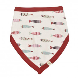 Bavoir bandana réversible - 0 à 12 mois - Poissons rouges
