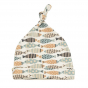 Bonnet en coton BIO - Poissons turquoises