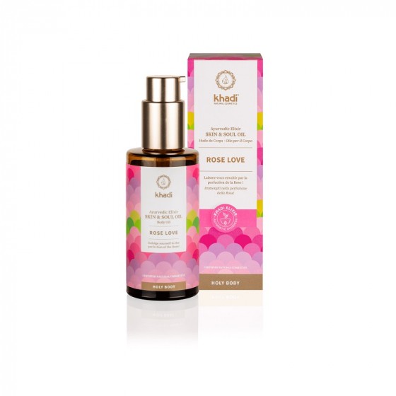 Huile ayurvédique à la rose - Rose Love - 100 ml Huile ayurvédique à la rose - Rose Love - 100 ml