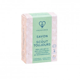 Savon Scout toujours BIO argile verte & citronnelle 100 g - HABEEBEE