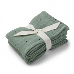 Set de 2 langes tétra Lewis - Classic dot peppermint