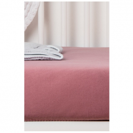 Drap Housse en Coton Bio pour lit bébé - 60x120 cm - Bois de rose