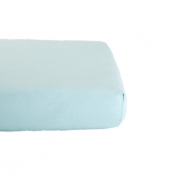 Drap Housse en Coton Bio pour lit bébé - 70x140 cm - Bleu ciel