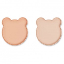 Set de 2 assiettes Marty - Mr bear rose mix
