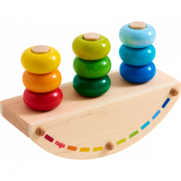 Jeu à enficher - equilibre arc-en-ciel - à partir de 18 mois