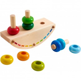 Jeu à enficher - equilibre arc-en-ciel - à partir de 18 mois