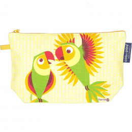 Trousse à soufflets en coton Bio - Perruches