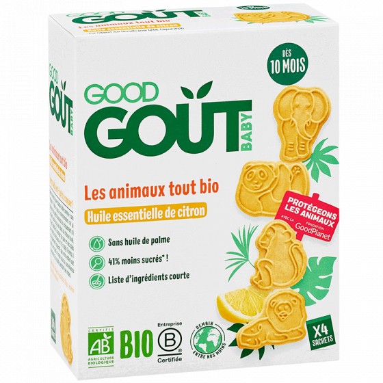 Biscuits - Les animaux tout Bio - Huile essentielle de citron - 80 g - Dès 10 mois Biscuits - Les animaux tout Bio - Huile essentielle de citron - 80 g - Dès 10 mois