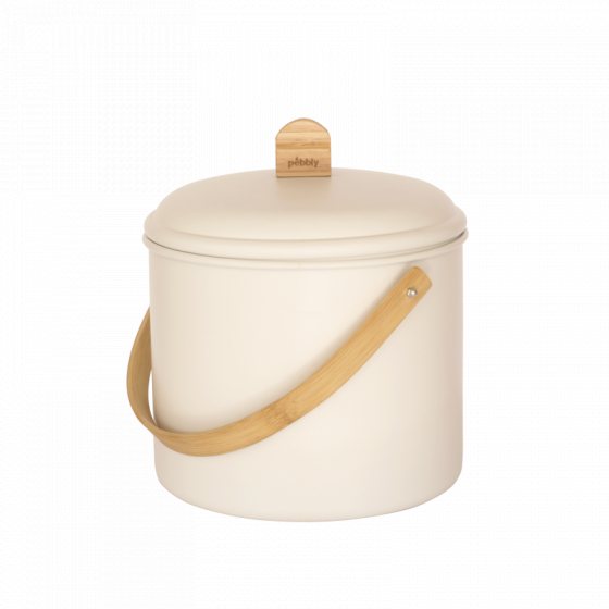 Seau d'intérieur à compost - acier et bambou - 7 l Seau d'intérieur à compost - acier et bambou - 7 l