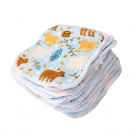 25 lingettes Plush Bambou - Ours - Lot de 25