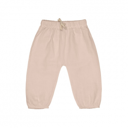 Pantalon en mousseline - coton biologique - powder pink
