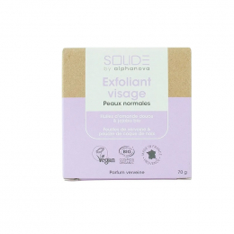 Exfoliant solide visage Bio - Peaux normales - 70 g