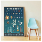 Poster éducatif avec stickers repositionnables - Astronomie