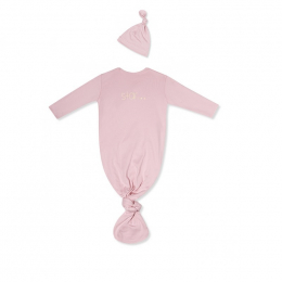 Gigoteuse à nouer Dream-bag et bonnet en coton bio - Pink Star