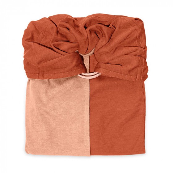 Petite écharpe de portage sans noeud - SANS Pad - Nude et Caramel Petite écharpe de portage sans noeud - SANS Pad - Nude et Caramel