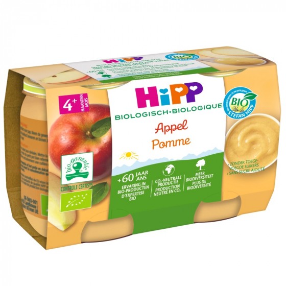 Compote de pommes BIO - 2 x 125g - Dès 4 mois