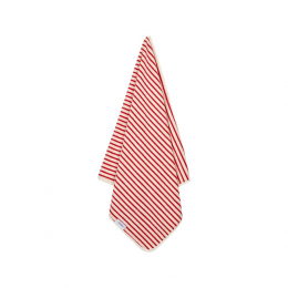 Serviette de plage Hansen - Y & D stripe - Apple red & Creme de la creme