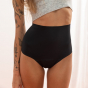 Culotte menstruelle taille haute - Flux moyen - Noir