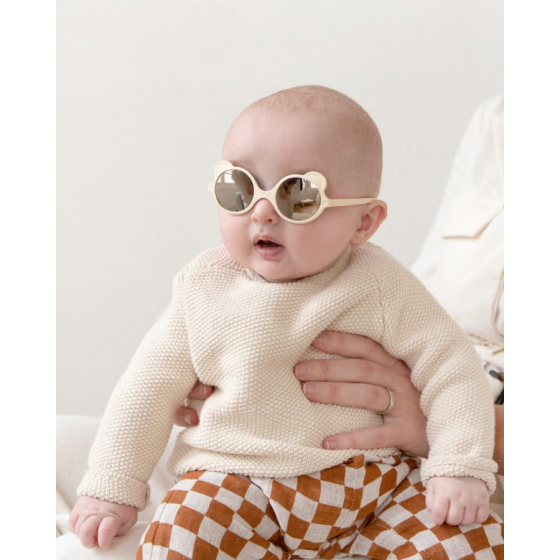 Lunettes de soleil pour bébé de 0 à 1 an - Ourson baby - Crème