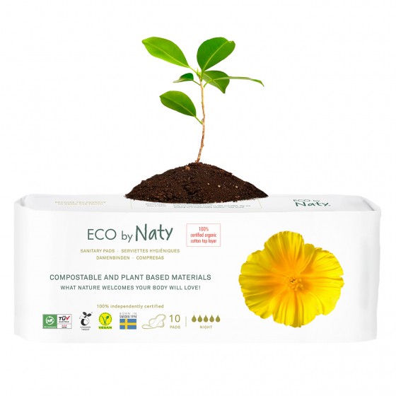 Serviette périodique 100 % Eco Nuit - 10 pièces Serviette périodique 100 % Eco Nuit - 10 pièces