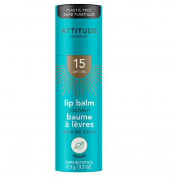 Baume à lèvres solaire noix de coco SPF 15 - Attitude