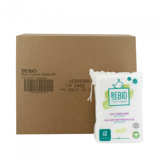 Maxi carrés bébé - Coton bio 12X60 Maxi carrés bébé - Coton bio 12X60