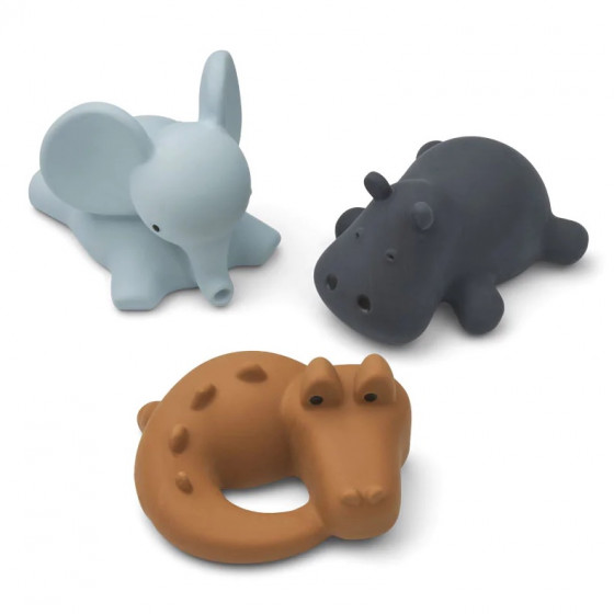 Lot de 3 jouets de bain Nori - Safari & sea blue multi mix Lot de 3 jouets de bain Nori - Safari & sea blue multi mix