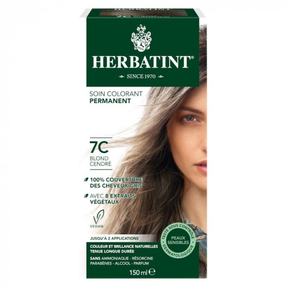 Coloration végétale 7C blond cendré Coloration végétale 7C blond cendré